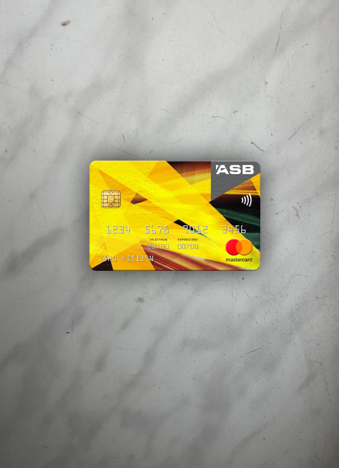 Download New Zealand ASB Bank mastercard photolook front Photoshop template